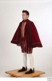  Photos Man in Historical Dress 27 a poses red cloak whole body 0010.jpg